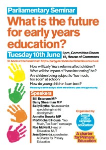 14-Jun-10 early years seminar in parliament